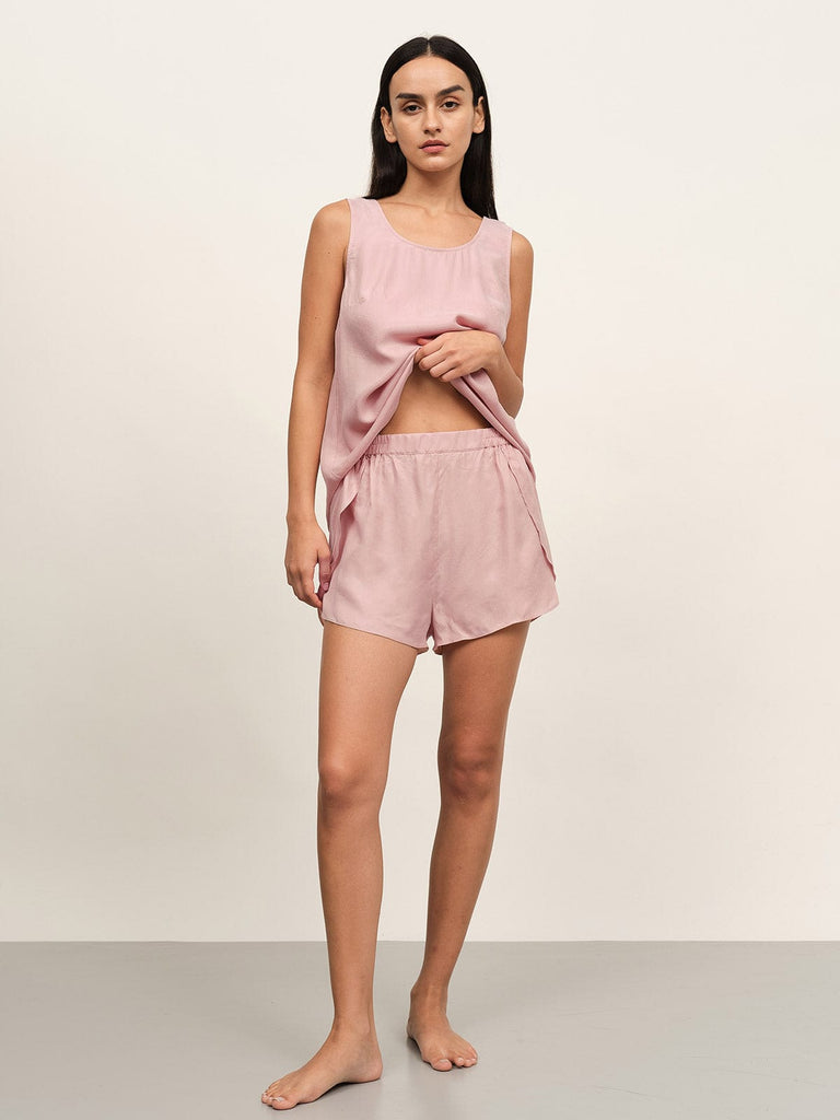 BERLOOK - Sustainable Pajama Bottoms _ Pink / S Side Split Pajama Shorts