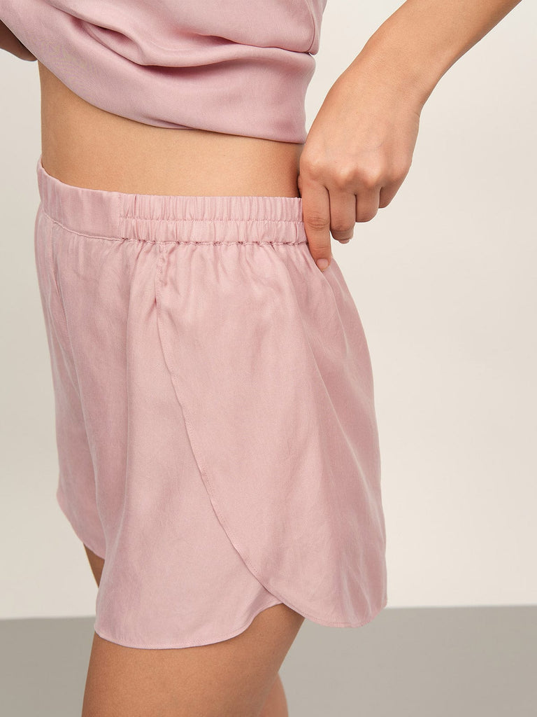 BERLOOK - Sustainable Pajama Bottoms _ Side Split Pajama Shorts