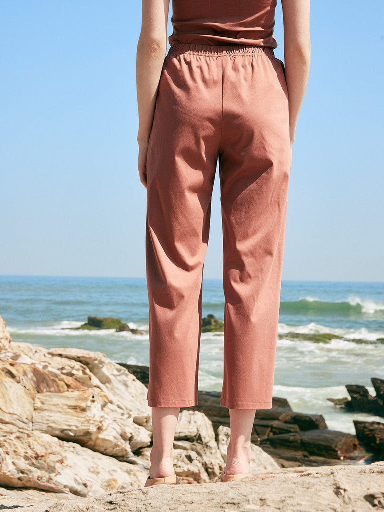 BERLOOK - Sustainable Pajama Bottoms _ Solid Elastic Waist Supima Cotton Pajama Pants