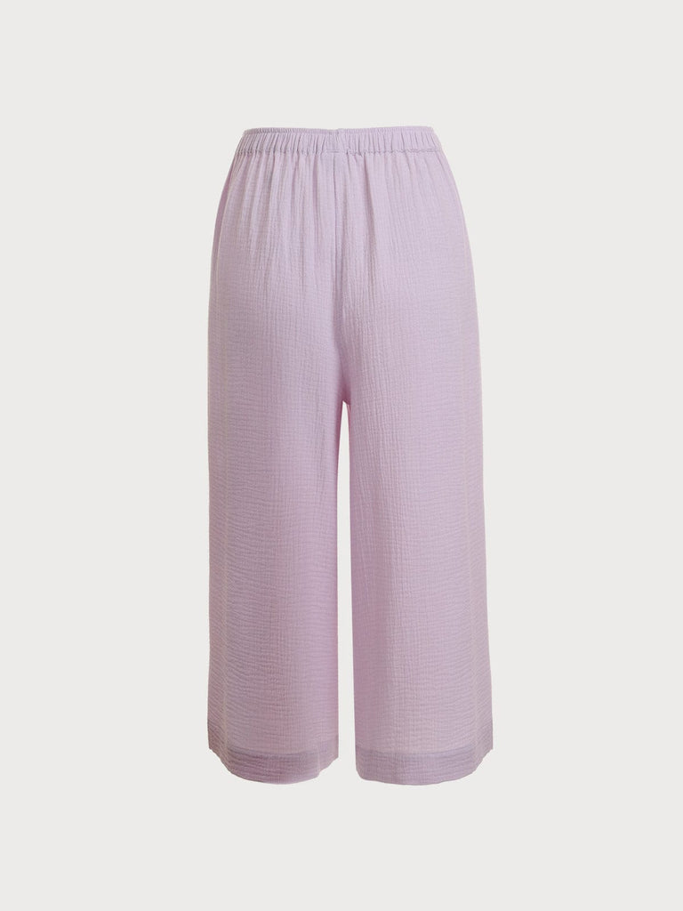 BERLOOK - Sustainable Pajama Bottoms _ Solid Pocket Organic Cotton Straight Pants