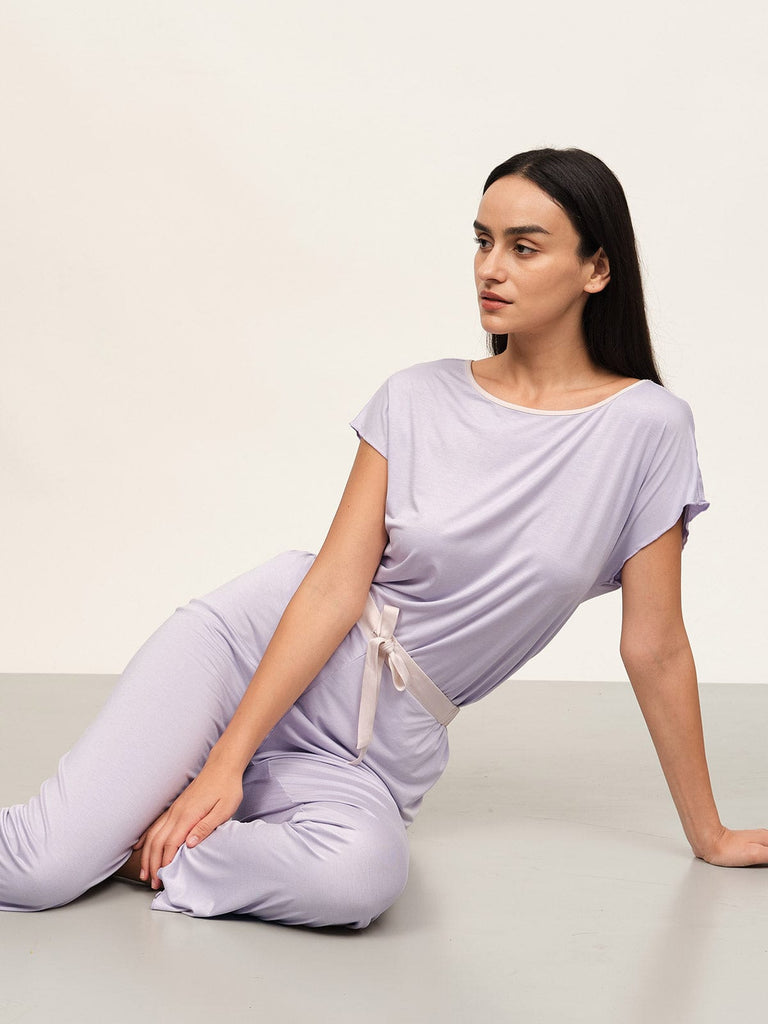 BERLOOK - Sustainable Pajama Sets _ Light Purple / S Lettuce Edge EcoCosy® Viscose Pajama Sets