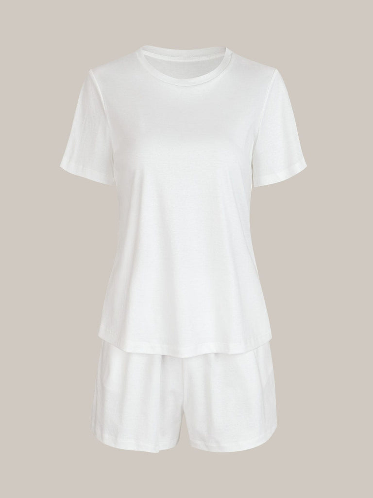 BERLOOK - Sustainable Pajama Sets _ Solid Supima Cotton Pocket Shorts Set