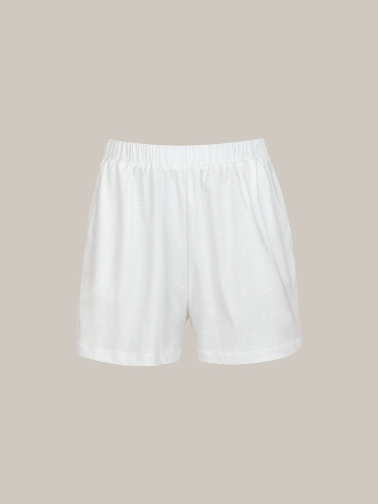 BERLOOK - Sustainable Pajama Sets _ Solid Supima Cotton Pocket Shorts Set