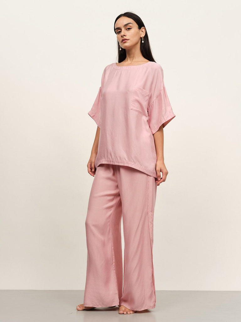BERLOOK - Sustainable Pajama Tops _ Drop Shoulder Cupro Pajama Top