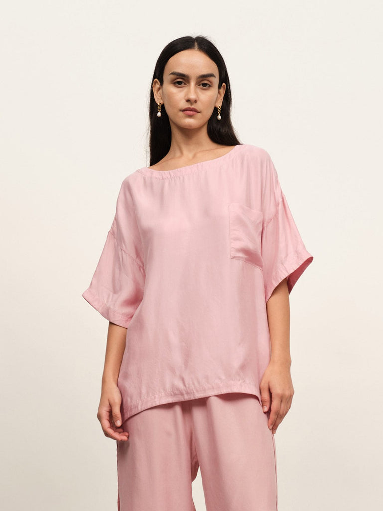 BERLOOK - Sustainable Pajama Tops _ Drop Shoulder Cupro Pajama Top