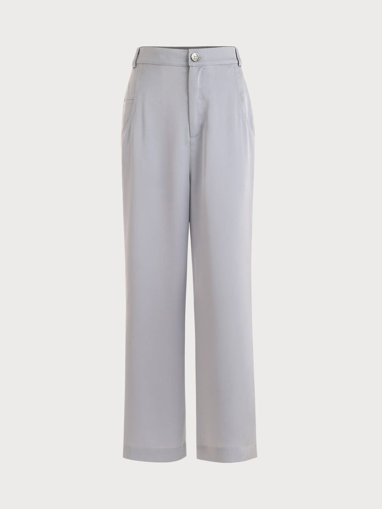 BERLOOK - Sustainable Pants _ Elastic Waist Button Side Pants