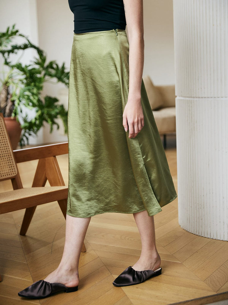 BERLOOK - Sustainable Skirts _ Side Split Midi Skirt