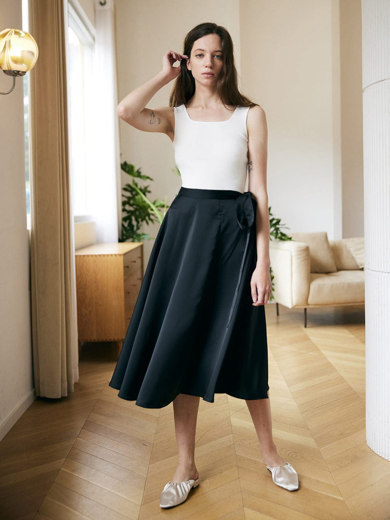 BERLOOK - Sustainable Skirts _ Split Ribbon Skirt