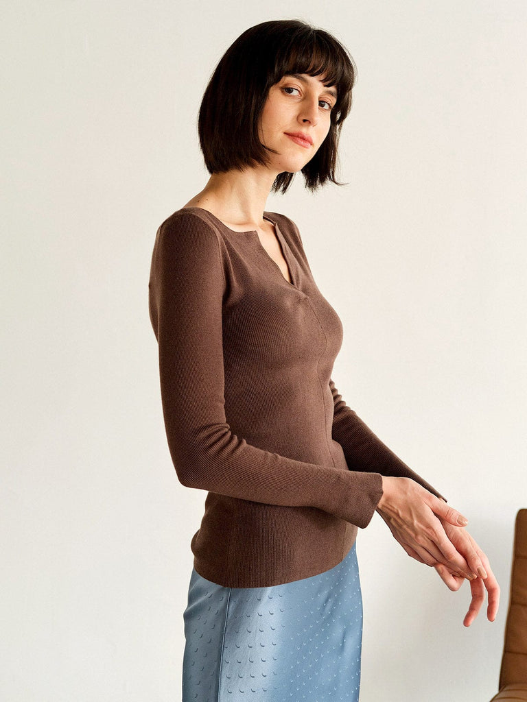 BERLOOK - Sustainable Sweaters & Knits _ Flare Sleeve Knit Top