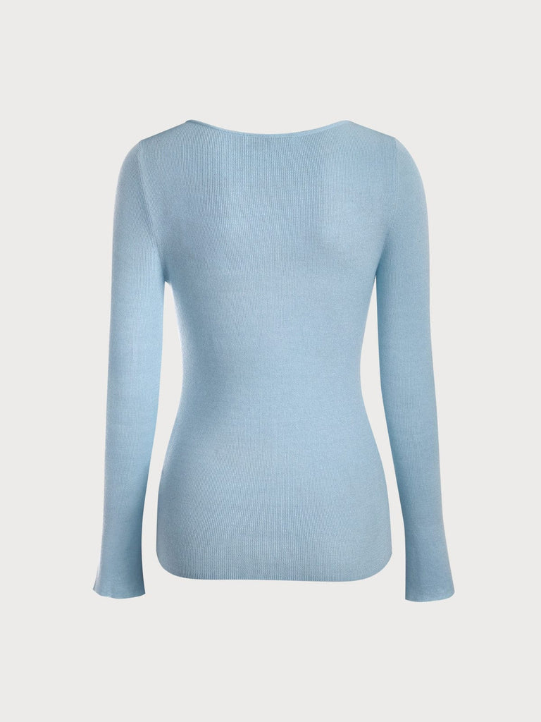 BERLOOK - Sustainable Sweaters & Knits _ Flare Sleeve Knit Top