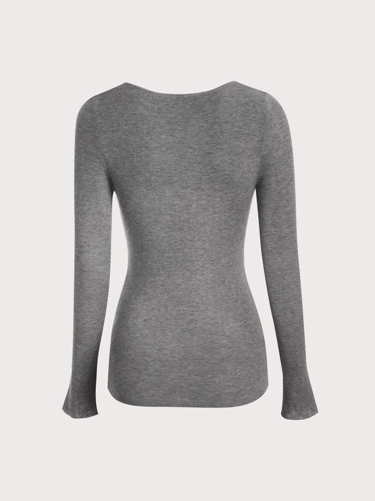 BERLOOK - Sustainable Sweaters & Knits _ Flare Sleeve Knit Top