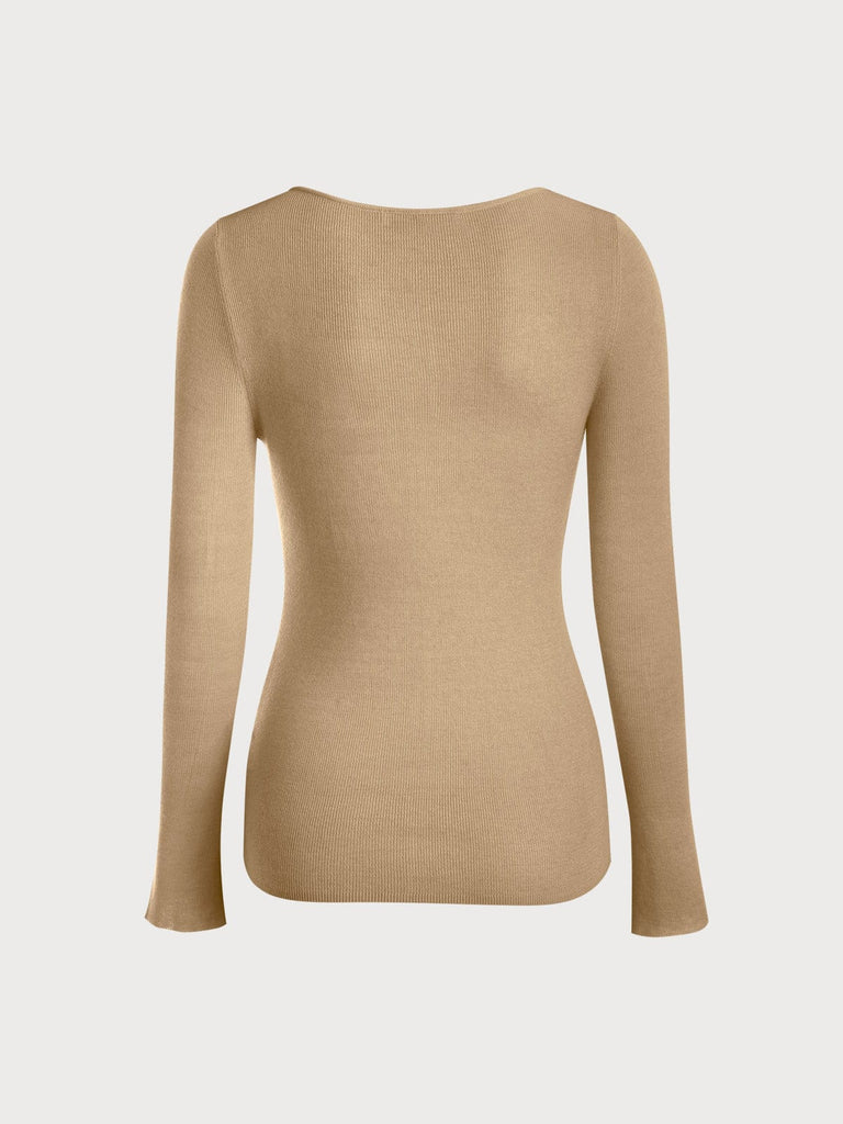 BERLOOK - Sustainable Sweaters & Knits _ Flare Sleeve Knit Top