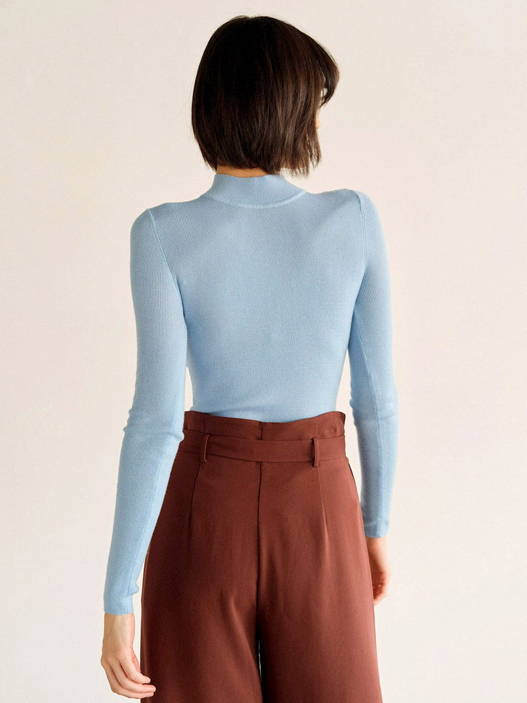 BERLOOK - Sustainable Sweaters & Knits _ Mock Neck Knit Top