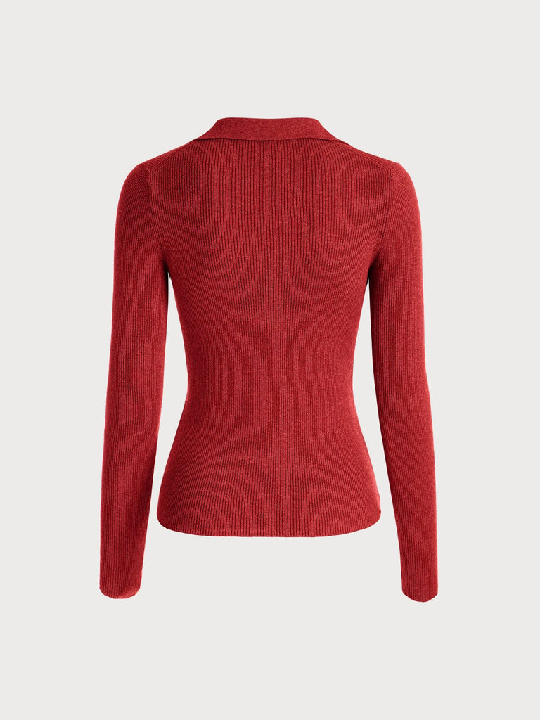 BERLOOK - Sustainable Sweaters & Knits _ Polo Neck Long Sleeve Knit Top