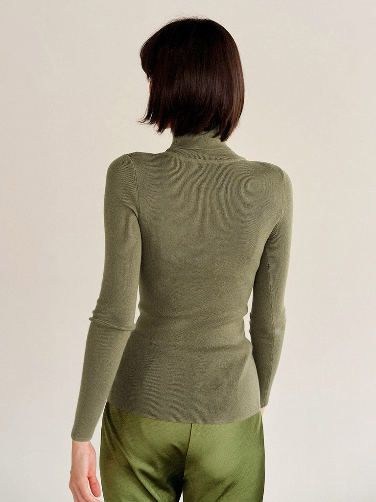 BERLOOK - Sustainable Sweaters & Knits _ Turtleneck Long Sleeve Knit Top