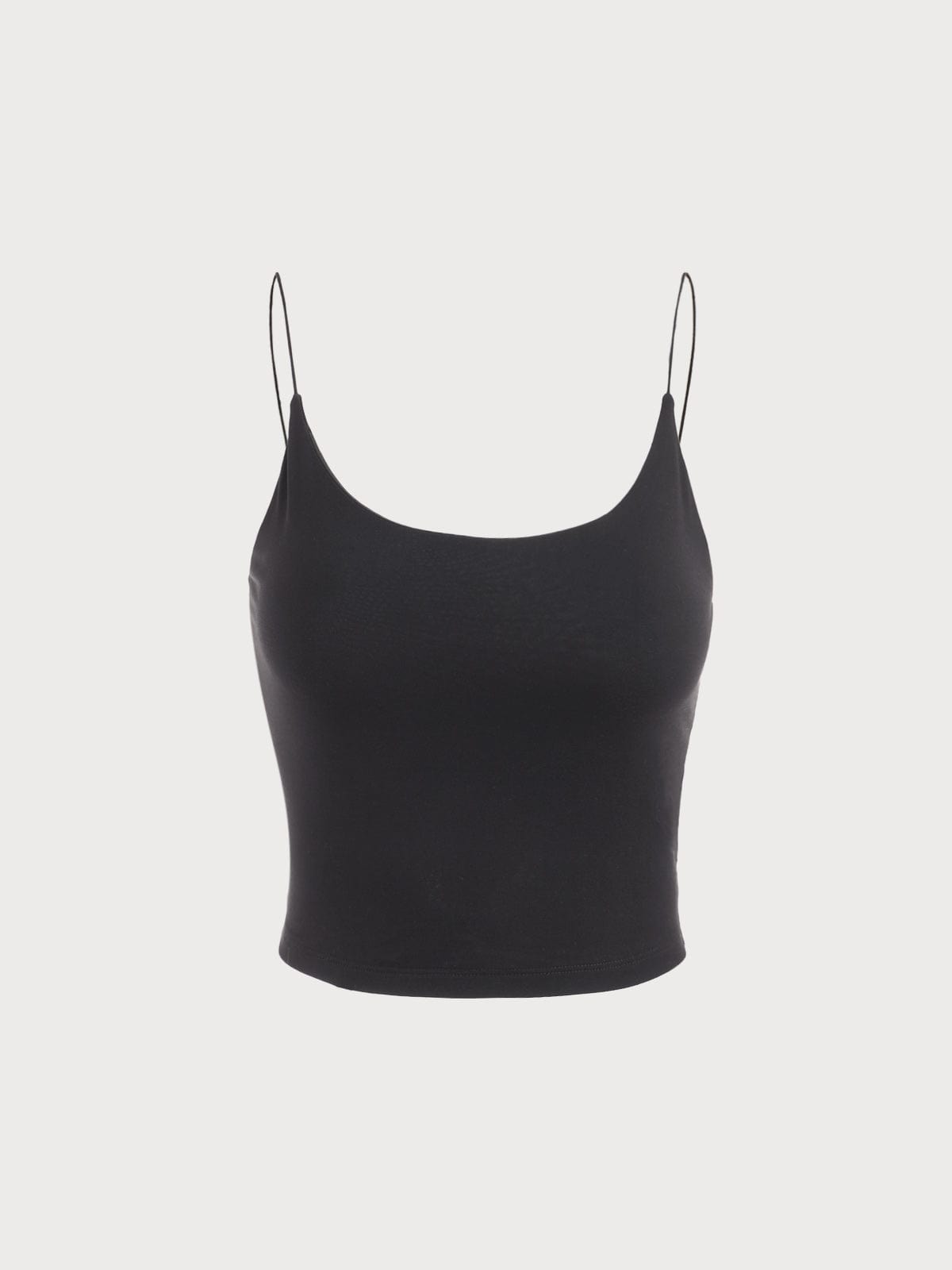 Ribbed Cami Top & Reviews - Black - Sustainable Tops