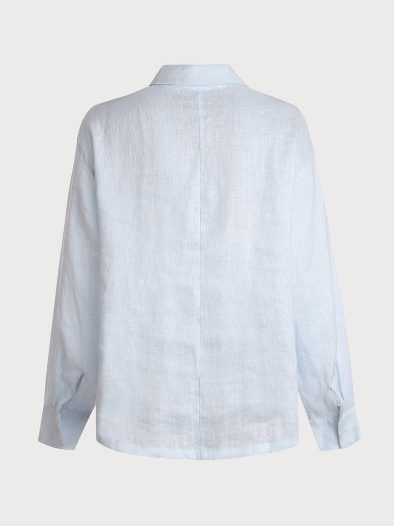 BERLOOK - Sustainable Tops _ Lapel Pocket Linen Blouse