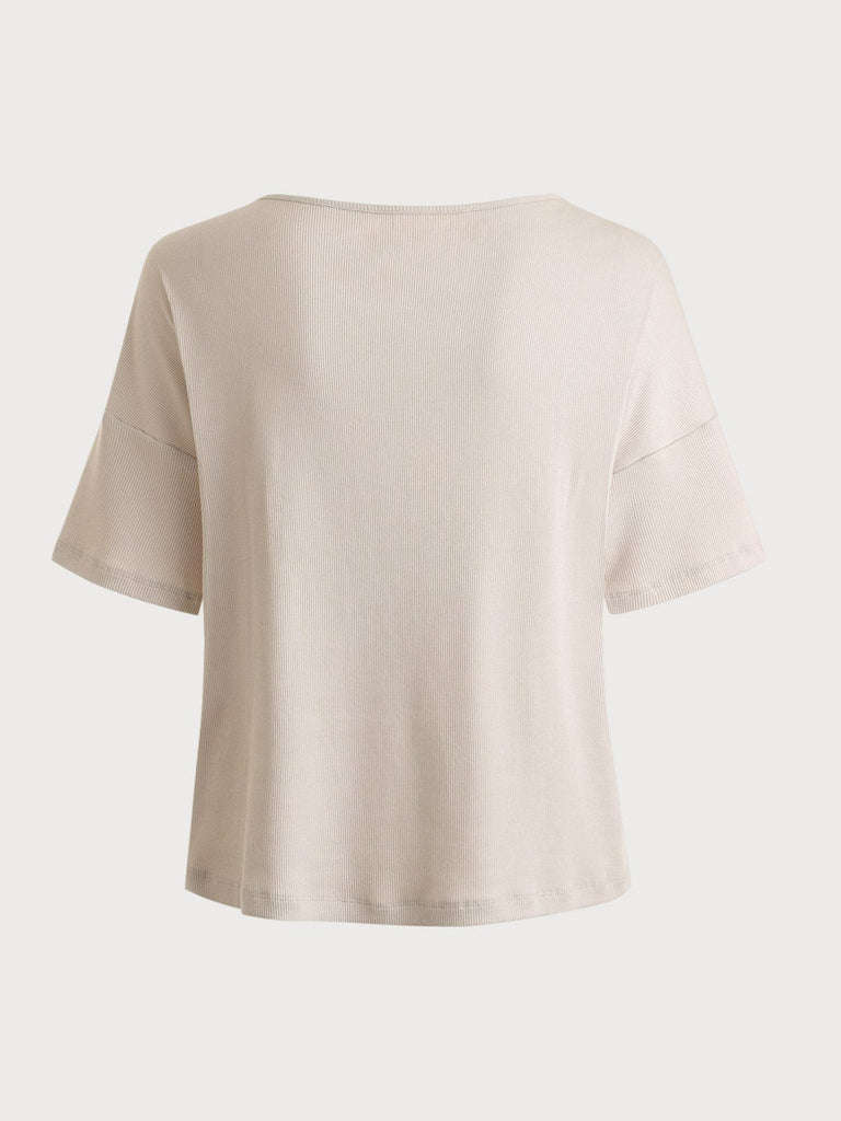 BERLOOK - Sustainable Tops _ Solid EcoCosy® Viscose Drop Shoulder Tee